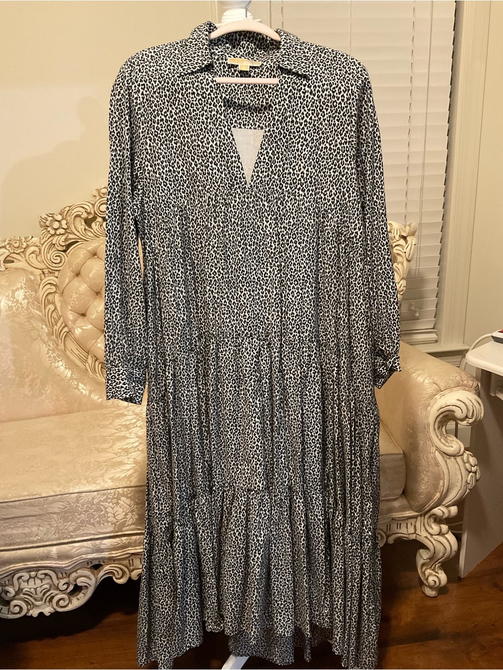 Michael Kors Black and White Tiered Maxi Dress - Picture 5 of 7
